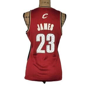 NBA Adidas Cleveland Cavaliers LeBron James 23 Sparkling Jersey Womens Size Med